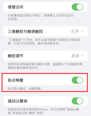 兴化苹果授权维修站分享iPhone轻点无法唤醒怎么办 